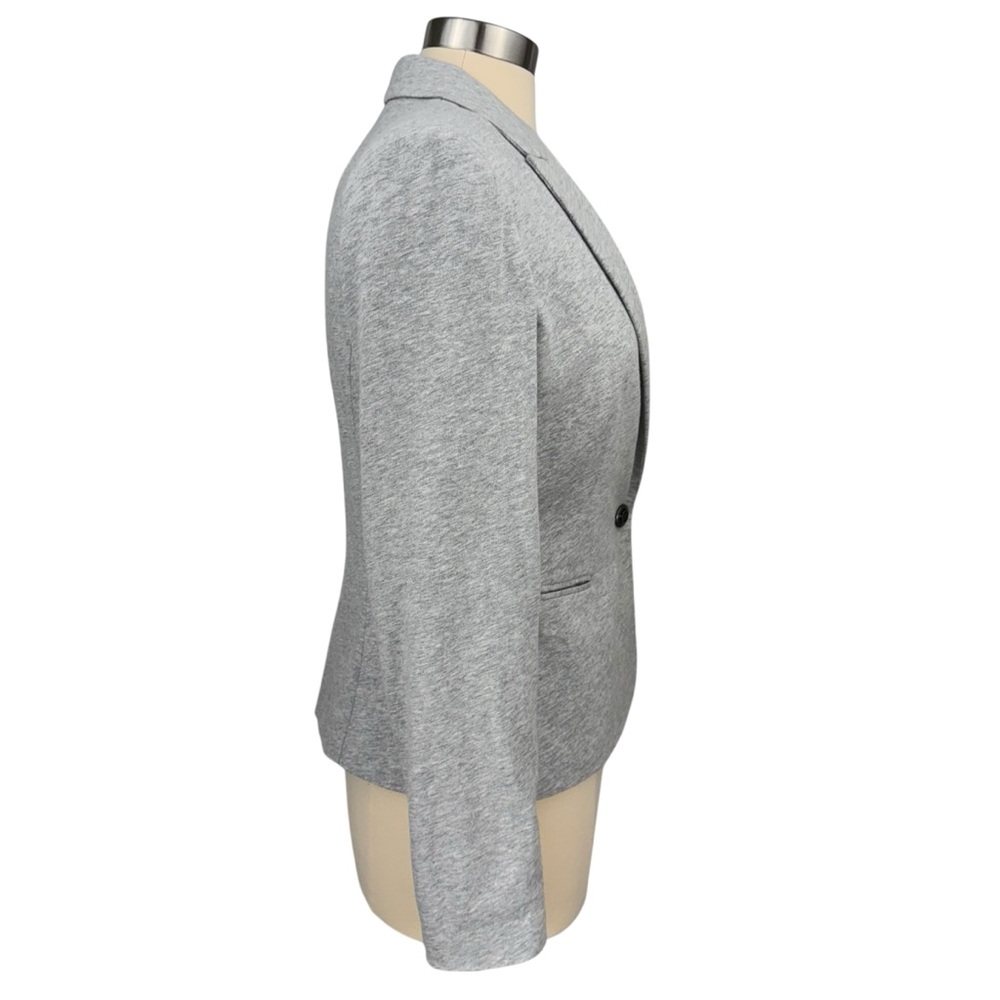 Cynthia Rowley Light Gray Lined Casual Office Long Sleeve Single Button Blazer - Picture 6 of 15
